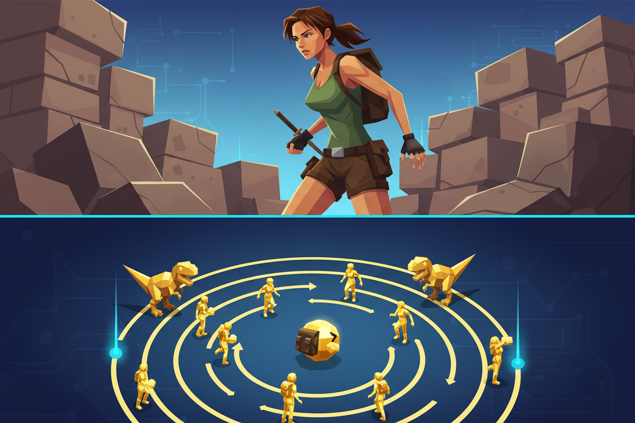 de impact van tombraider op arcade pacman