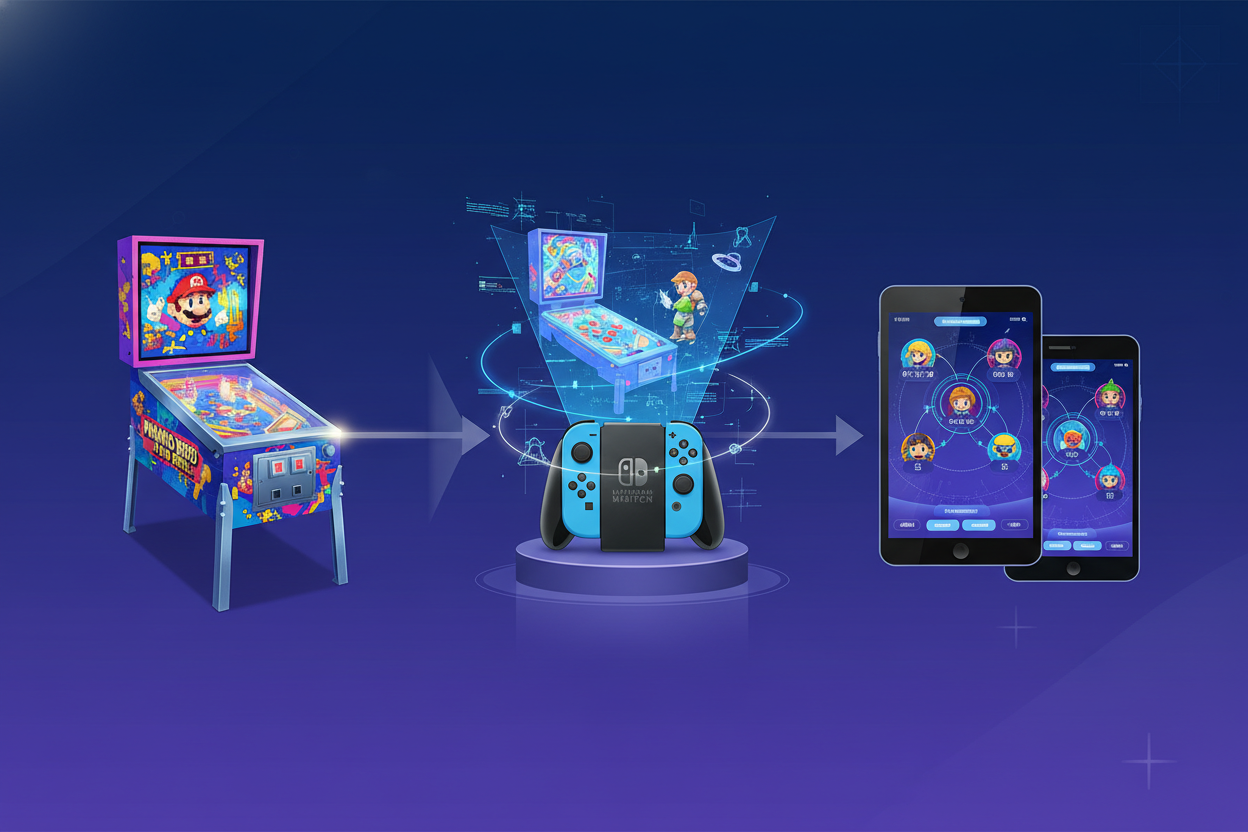 De evolutie van nintendo's pinball online