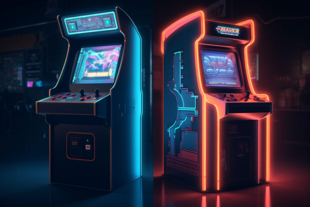 arcade retro of modern 3